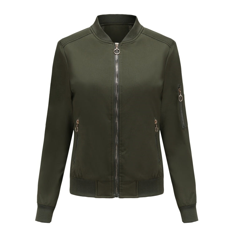 Autumn And Winter Thin Cotton Zipper Jacket Casual Coat For Women