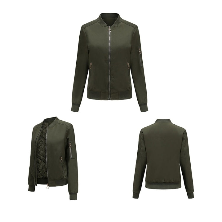Autumn And Winter Thin Cotton Zipper Jacket Casual Coat For Women