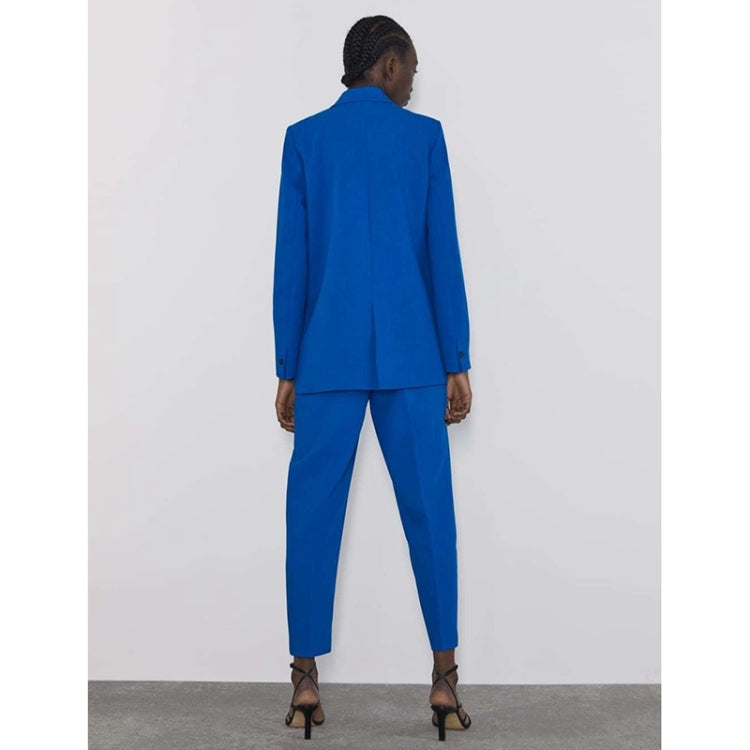 Solid Color Loose Long-sleeved Mid-length Suit Jacket for Women