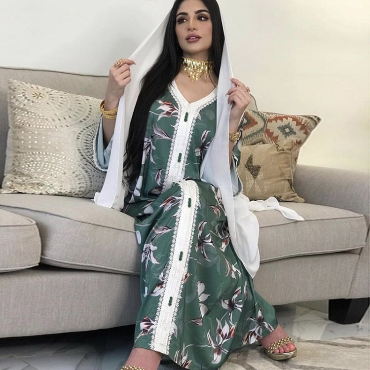Women Printed Long Lace Dress