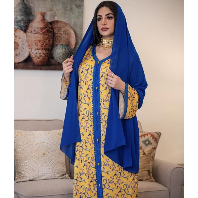 Women Printed Floral Robe Dress