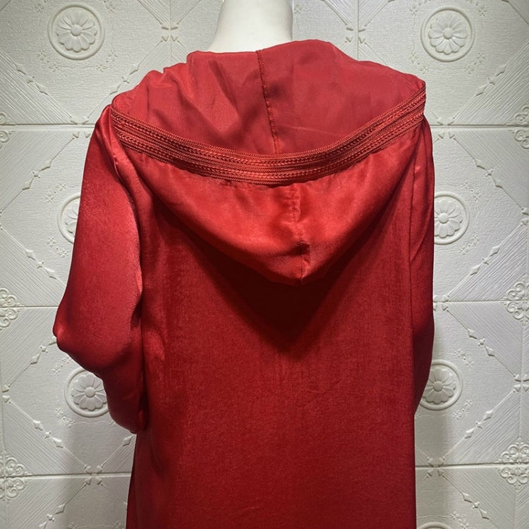 Women Hooded Lace Suede Noble Robe