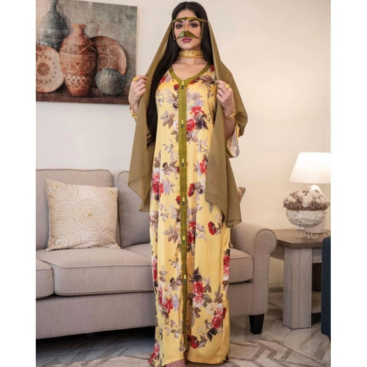 Women Printed Long Lace Dress