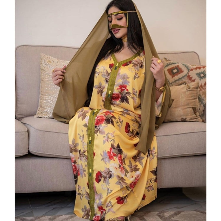 Women Printed Long Lace Dress
