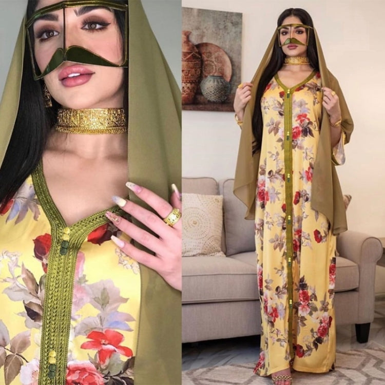 Women Printed Long Lace Dress