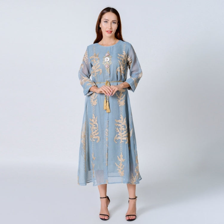 Women Long Sleeve Embroidered Dress