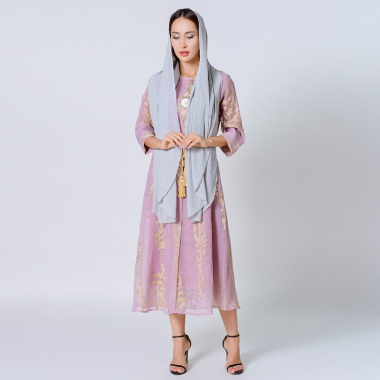 Women Long Sleeve Embroidered Dress