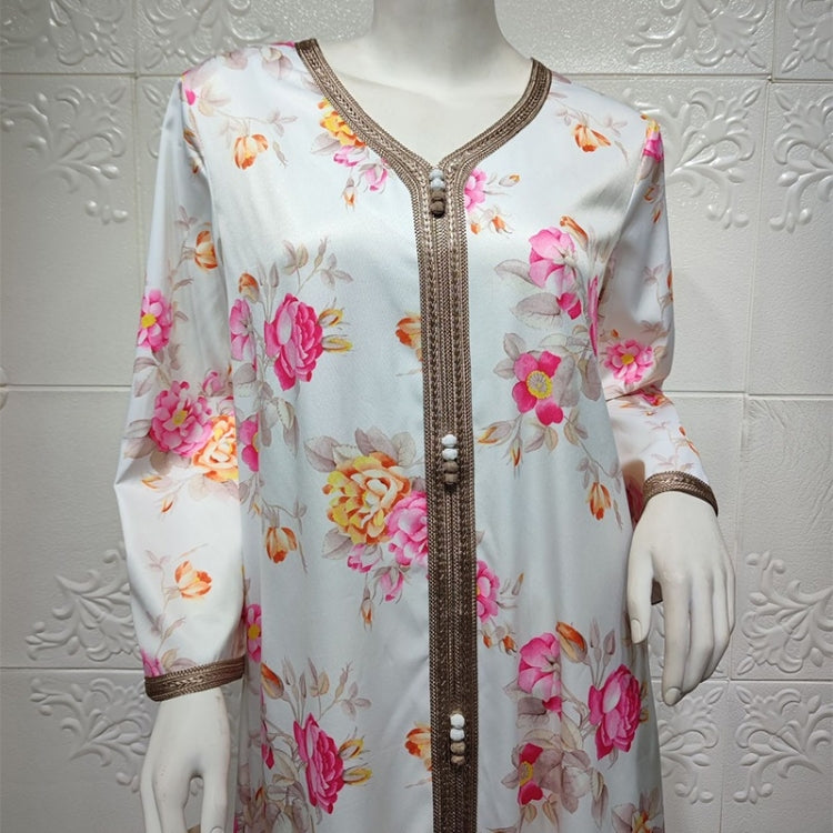 Women Long Sleeve Printed Long Dress