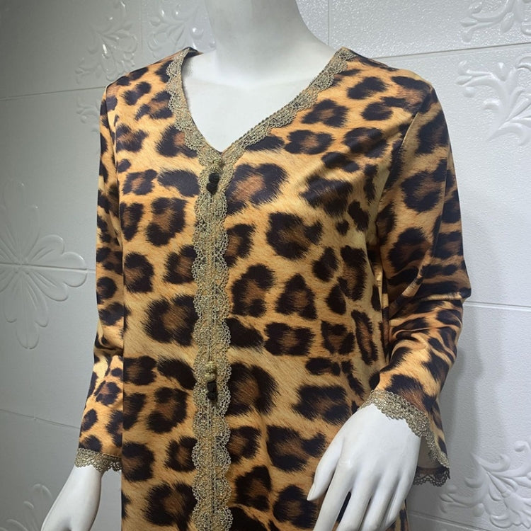 Women Printed Leopard Print Long Dress