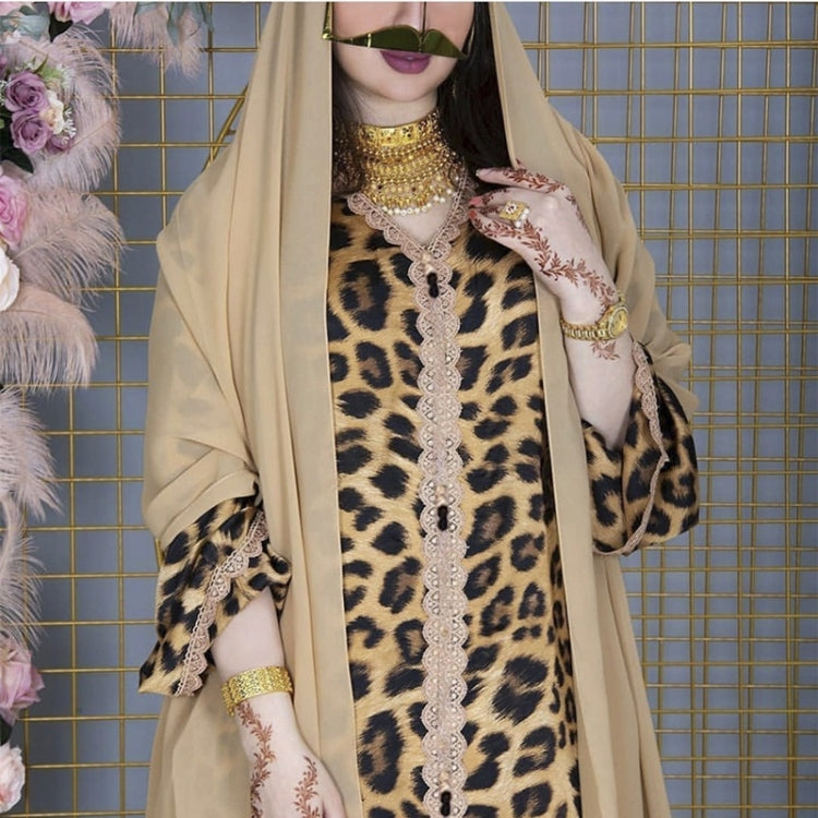 Women Printed Leopard Print Long Dress
