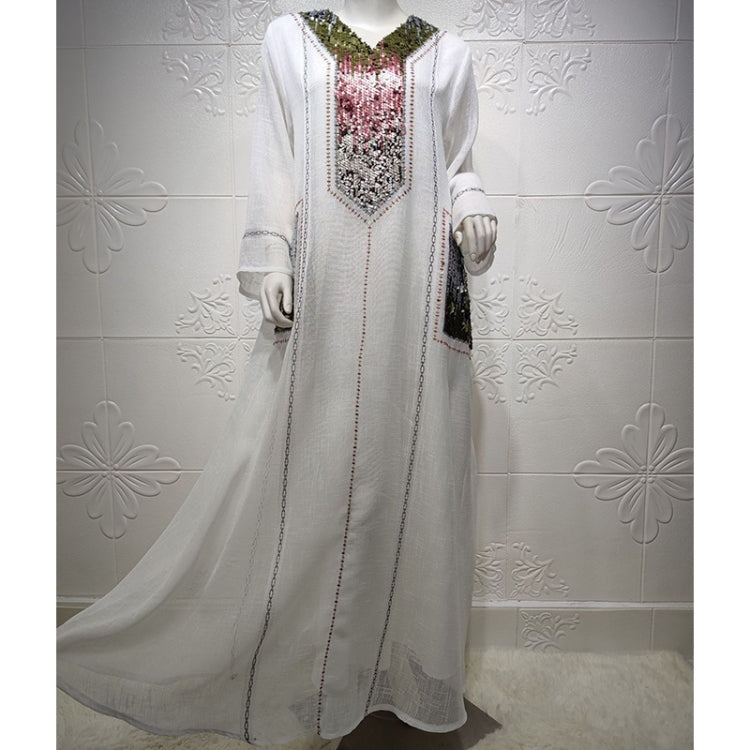 Women Sequin Embroidered Robe Dress