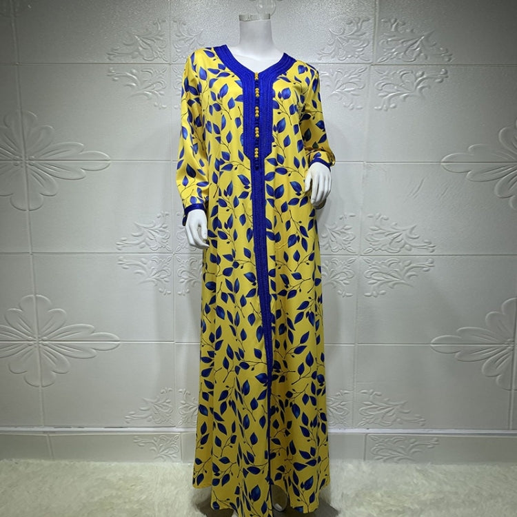 Women Printed Floral Robe Dress