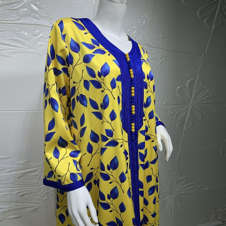 Women Printed Floral Robe Dress
