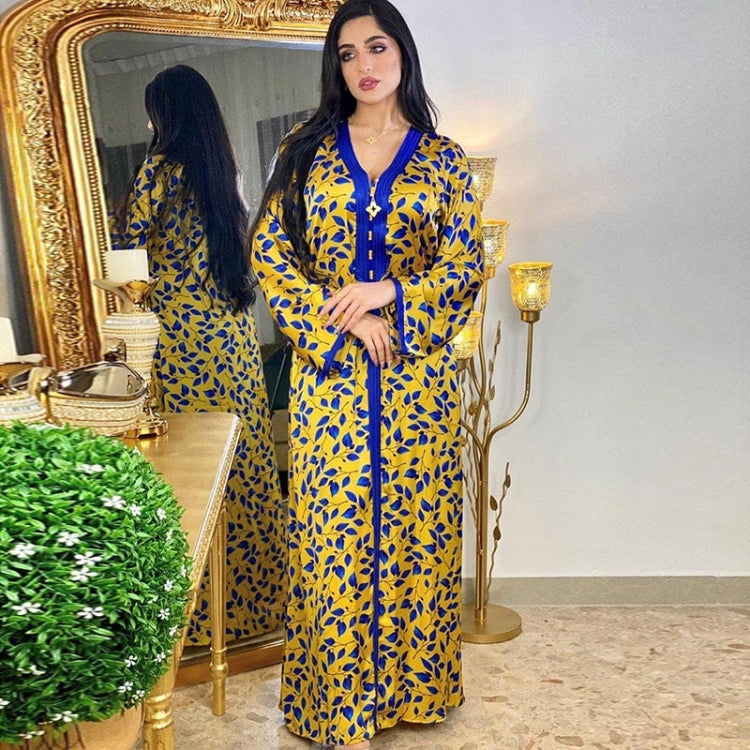 Women Printed Floral Robe Dress