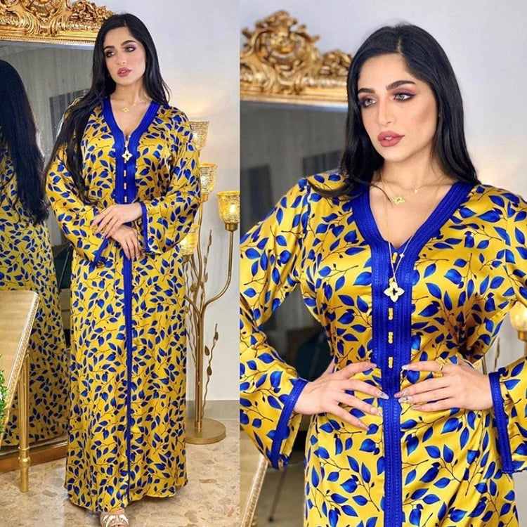 Women Printed Floral Robe Dress