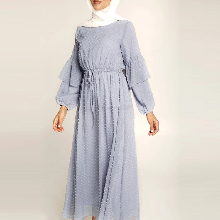 Women Solid Color Chiffon Dress