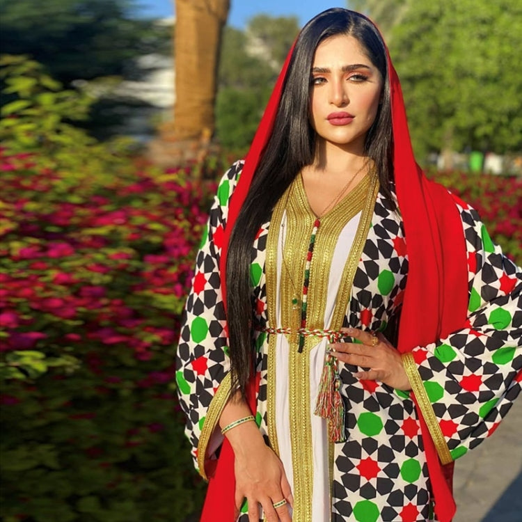 Women Printed Floral Long Dress Two-piece Suit