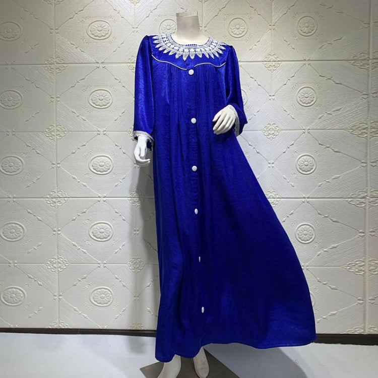 Women Solid Color Lace Collar Flower Dress