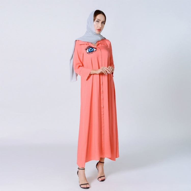 Women Solid Color Ethnic Embroidered Robe