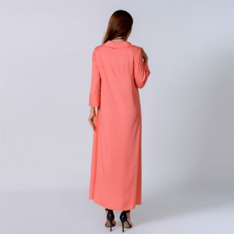 Women Solid Color Ethnic Embroidered Robe