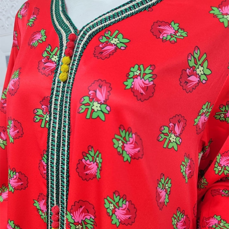Women Long Sleeve Printed Floral Robe