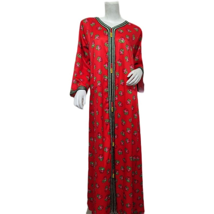 Women Long Sleeve Printed Floral Robe