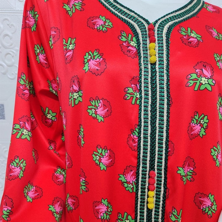 Women Long Sleeve Printed Floral Robe