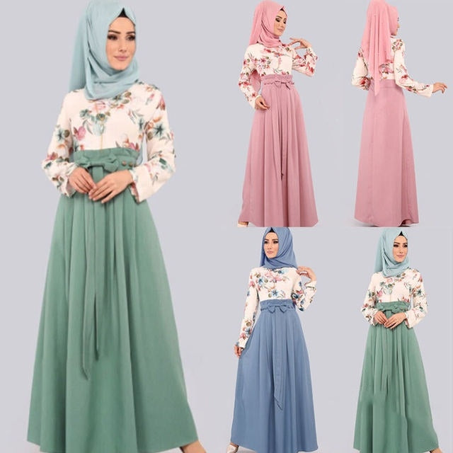Women Solid Color Ethnic Long Skirt
