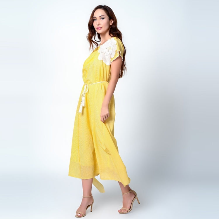 Women Embroidered Beaded Three-dimensional Flower Dress