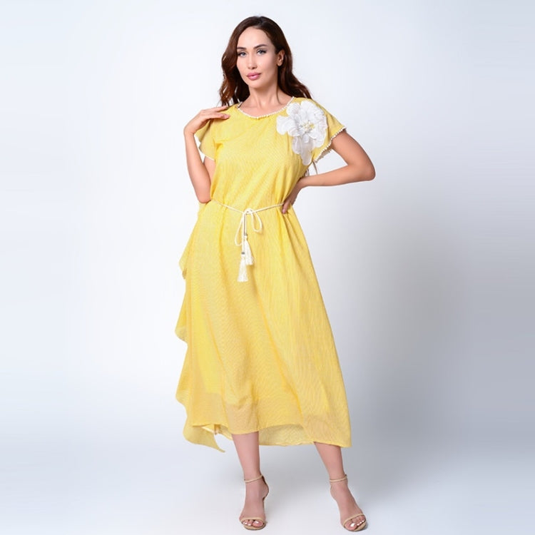 Women Embroidered Beaded Three-dimensional Flower Dress