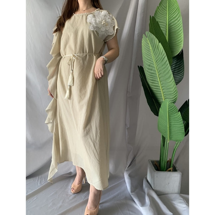 Women Embroidered Beaded Three-dimensional Flower Dress