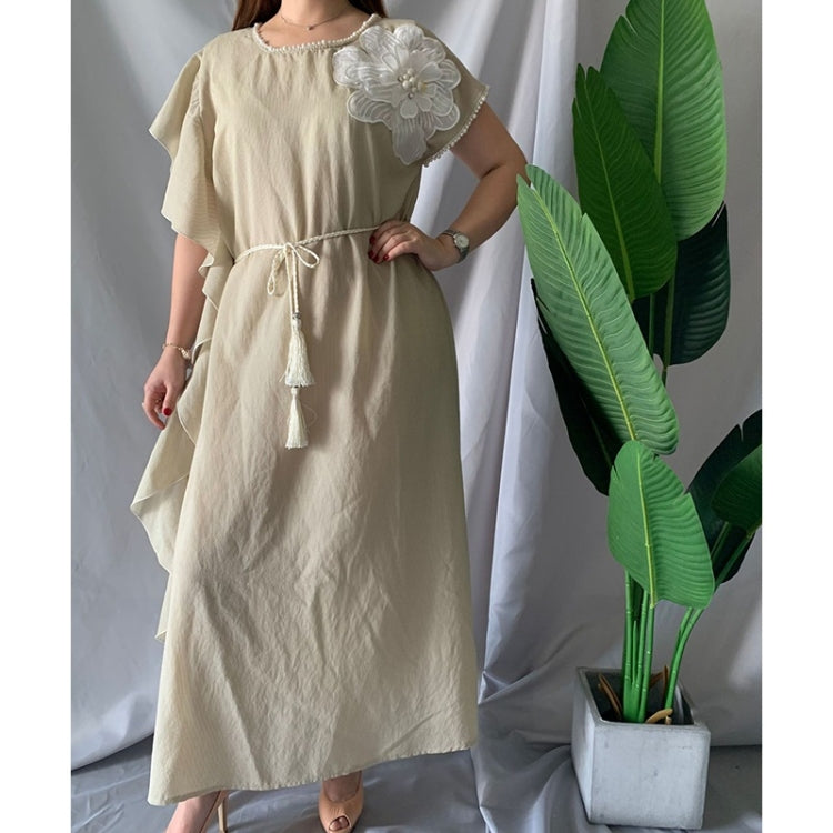 Women Embroidered Beaded Three-dimensional Flower Dress