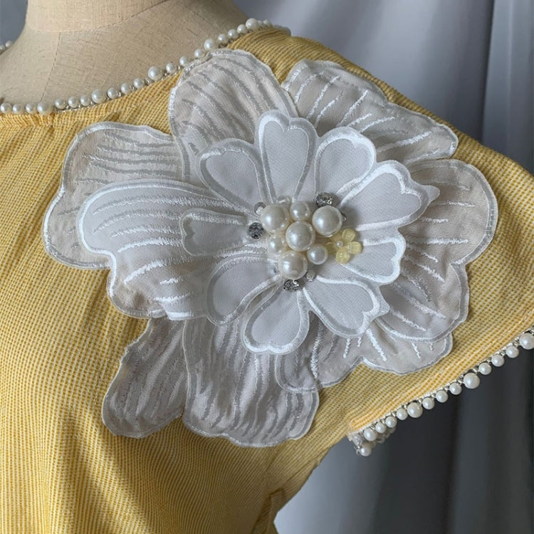 Women Embroidered Beaded Three-dimensional Flower Dress