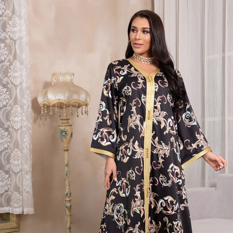 Women Printed Long Waistband Dress