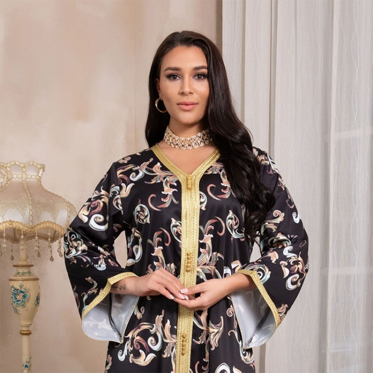 Women Printed Long Waistband Dress