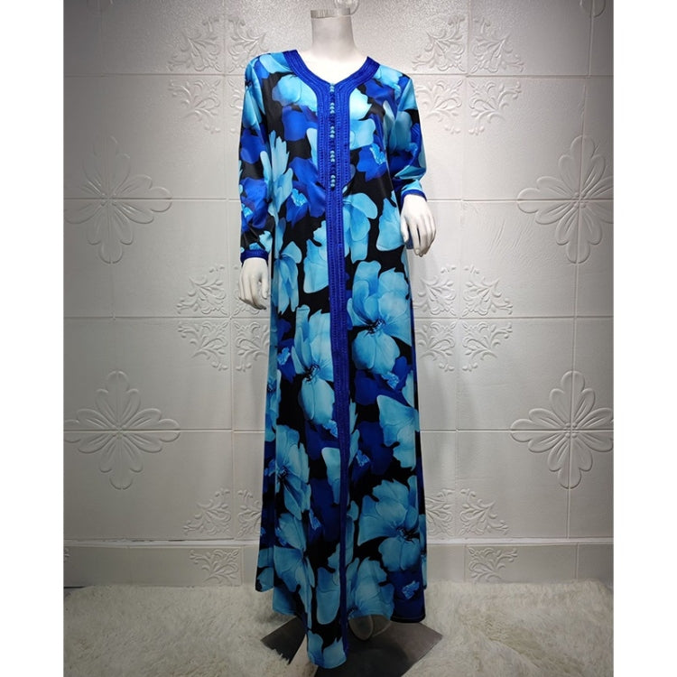 Women Printed Long Lace Loose Dress