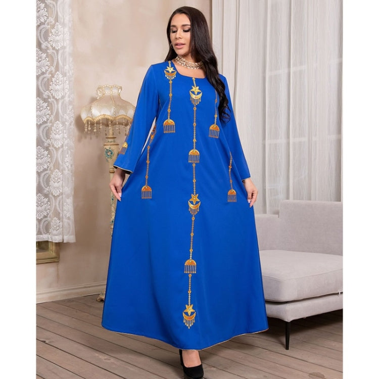 Women Solid Color Embroidered Loose Robe