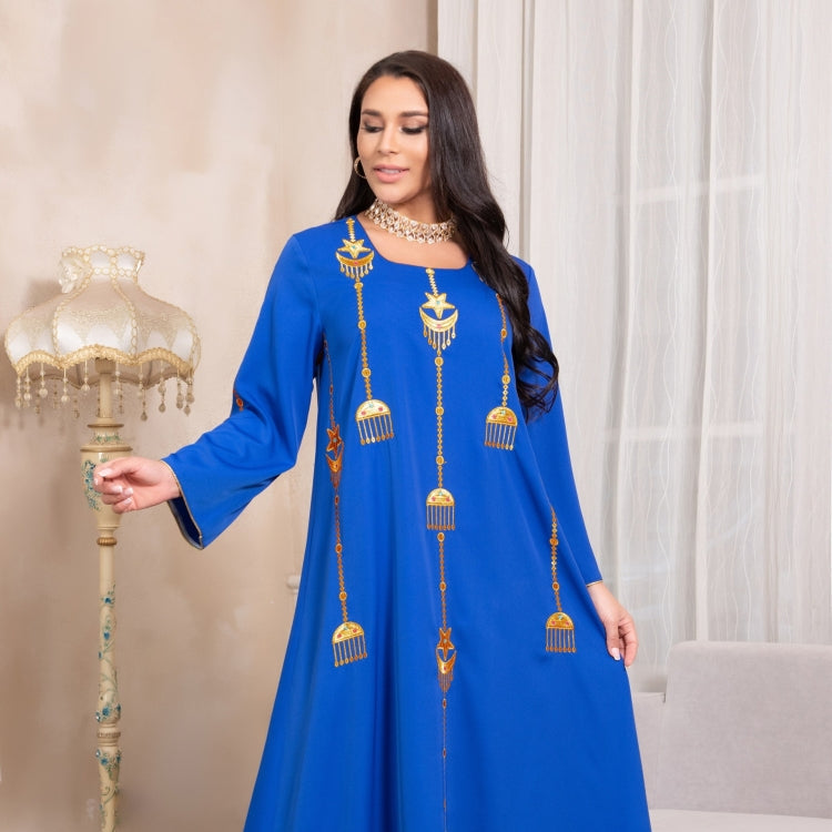 Women Solid Color Embroidered Loose Robe