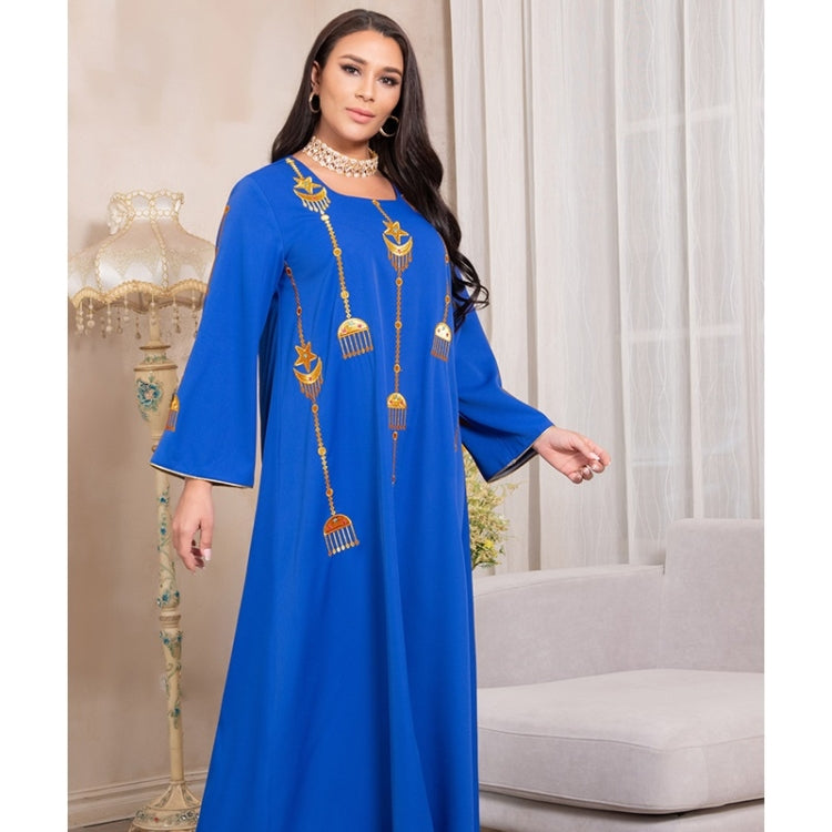 Women Solid Color Embroidered Loose Robe