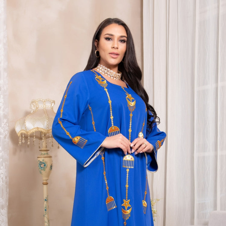 Women Solid Color Embroidered Loose Robe