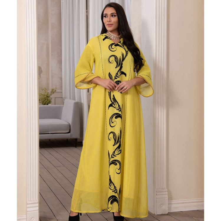 Women Solid Color Embroidered Loose Robe