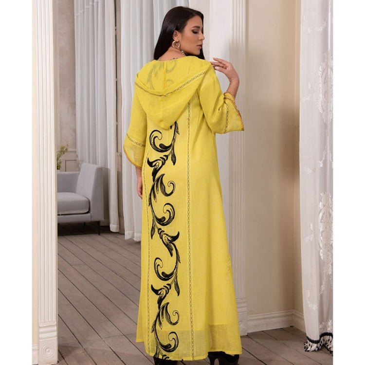 Women Solid Color Embroidered Loose Robe