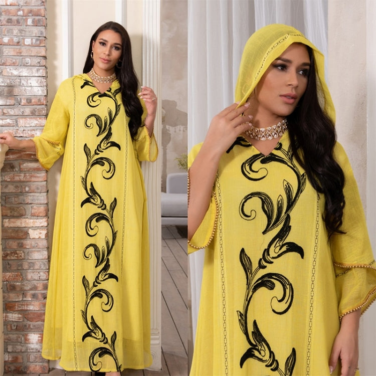 Women Solid Color Embroidered Loose Robe