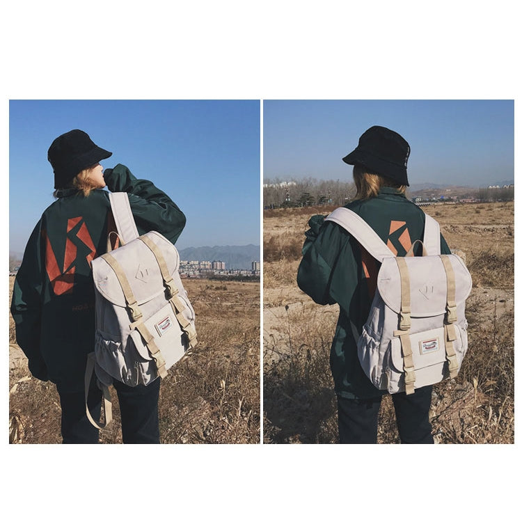 Splicing Large-capacity Backpack College Waterproof Couple Shoulder Bag