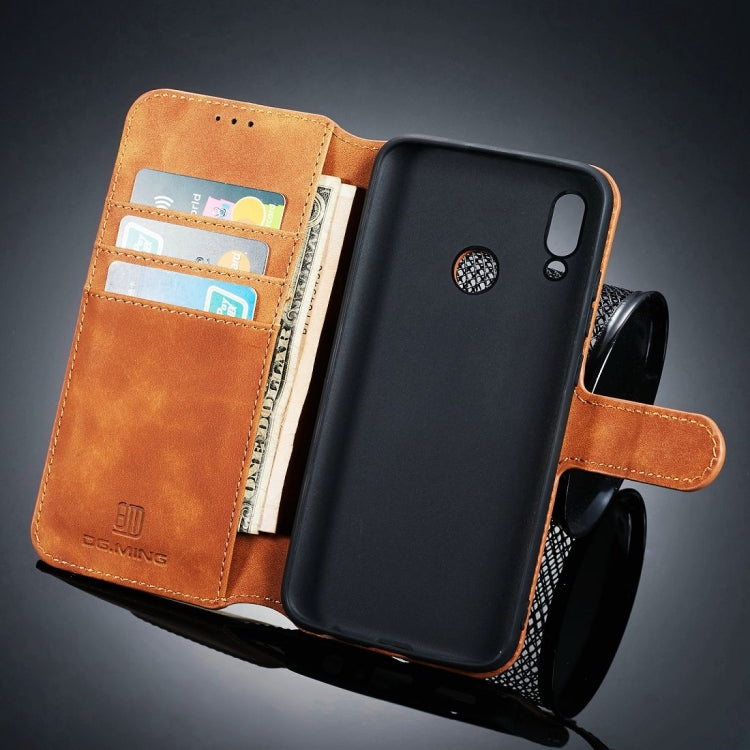 DG.MING Retro Oil Side Horizontal Flip Case for  Xiaomi 8 Lite , with Holder & Card Slots & Wallet