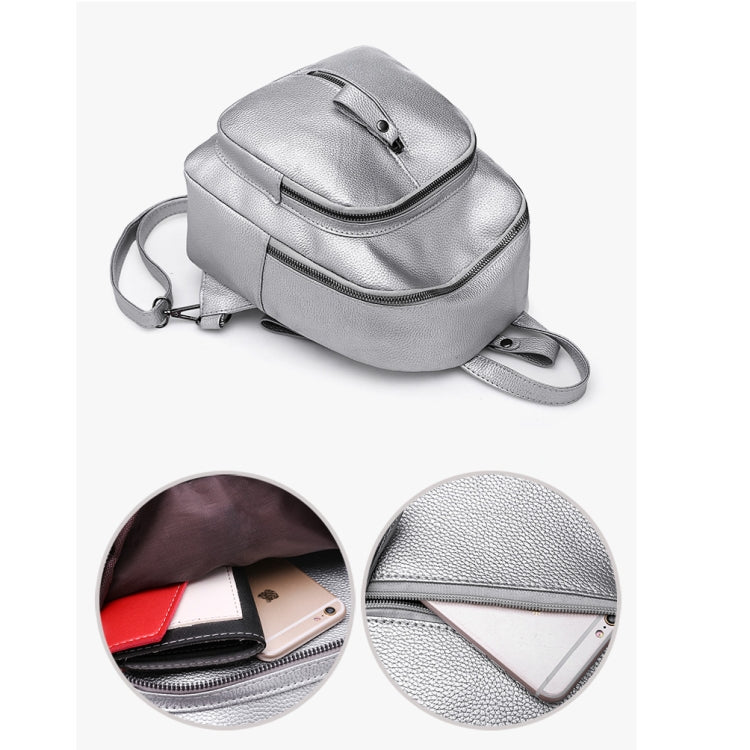 Fashion Casual Ladies Litchi Texture PU Leather Shoulder Bag Backpack Handbag