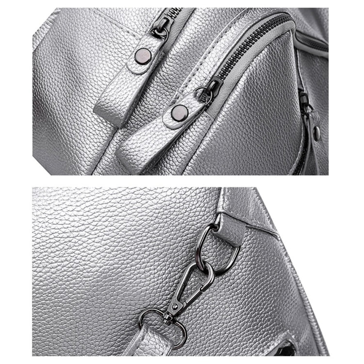 Fashion Casual Ladies Litchi Texture PU Leather Shoulder Bag Backpack Handbag