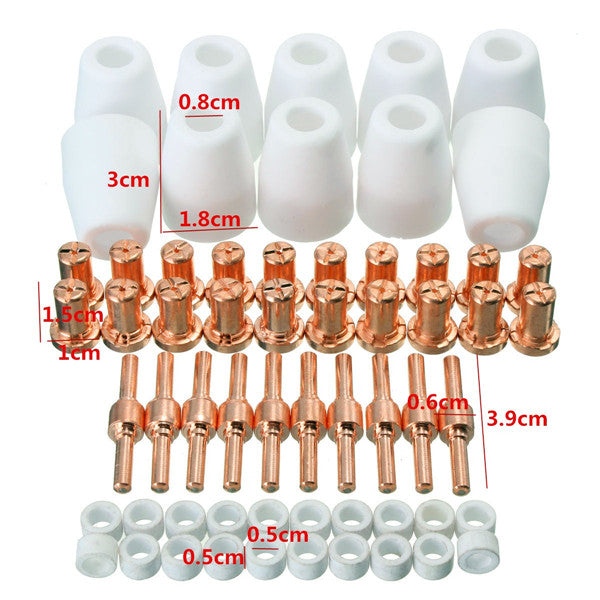 60pcs Air plasma cutting cutter Consumables Extended Fit PT31 LG40 Torch CUT-50D