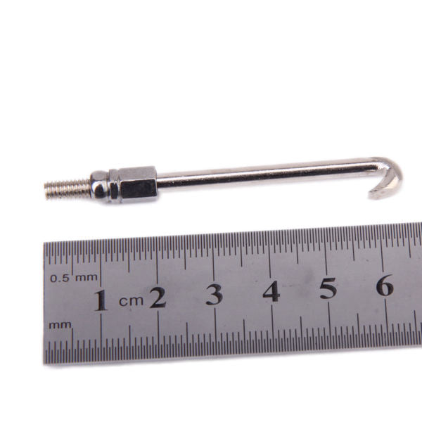 1 Set of 24pcs Chrome Plated 2.5inch Round Hook with Nut for Banjo