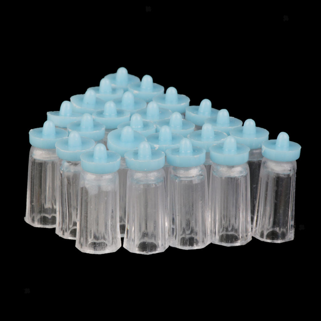 24pc Mini Baby Bottle Favors Decorations Baptism Birth Parties Measures 2x0.7cm,